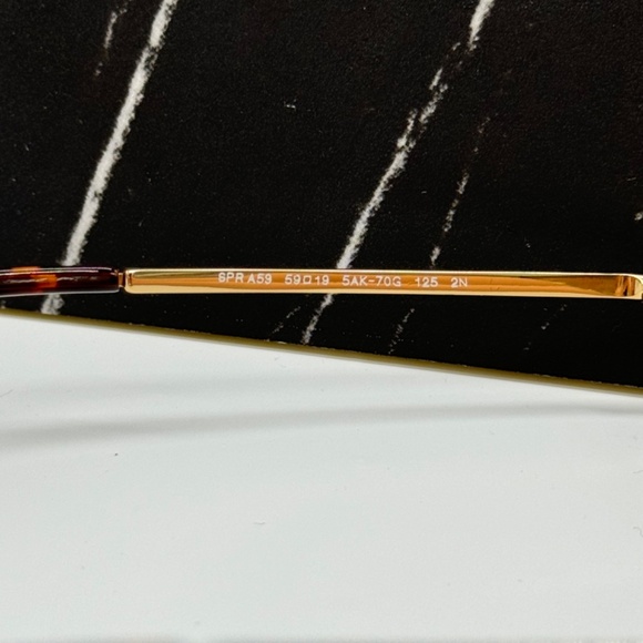 NEW SPR A59 5AK70G PRADA PRA59S 5AK70G WOMEN SUNGLASSES PR A59S 5AK70G GOLD OVAL - Picture 9 of 11